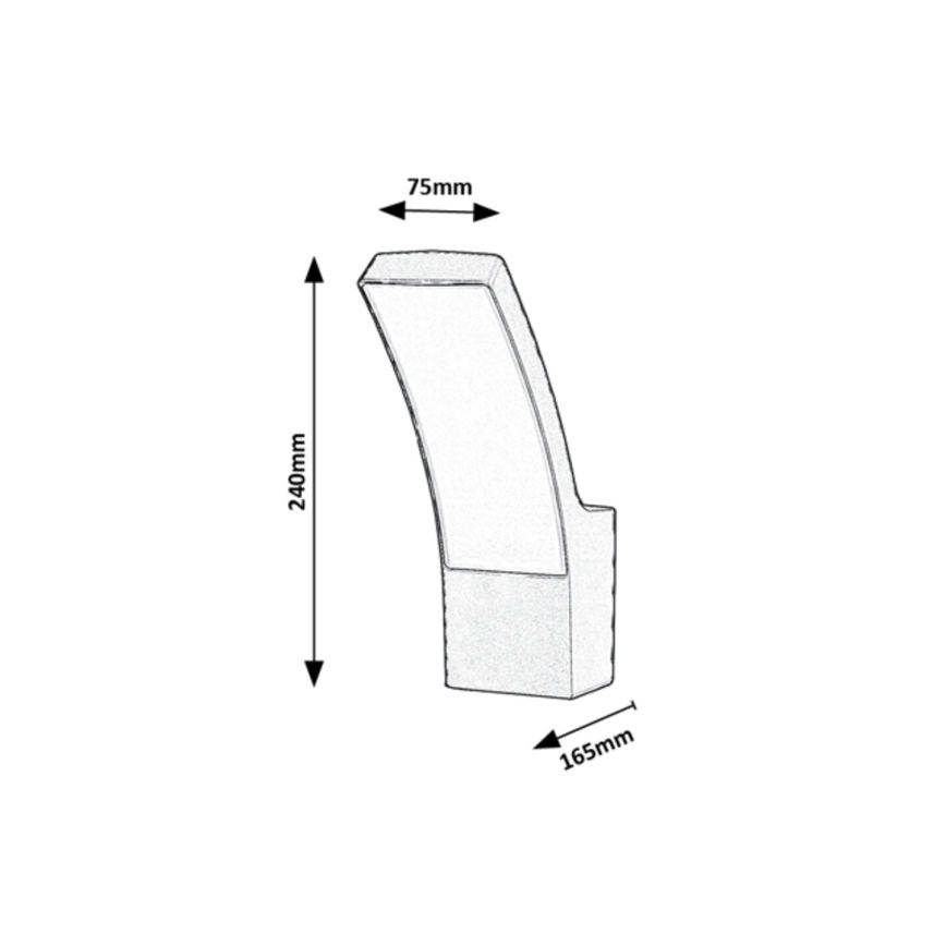 Rabalux - Udendørs LED væglampe LED/12W/230V IP44