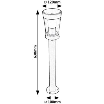 Rabalux - LED solcellelampe LED/3W/3,7V IP65 antracit