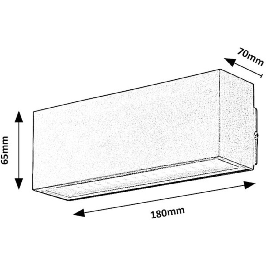 Rabalux - Udendørs LED væglampe LED/10W/230V IP54 sort