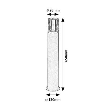 Rabalux - Udendørslampe 1xE27/60W/230V IP54 sort