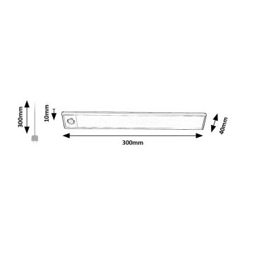 Rabalux - LED Under køkken cabinet rechargeable lys med sensor LED/2W/3,7V 4000K