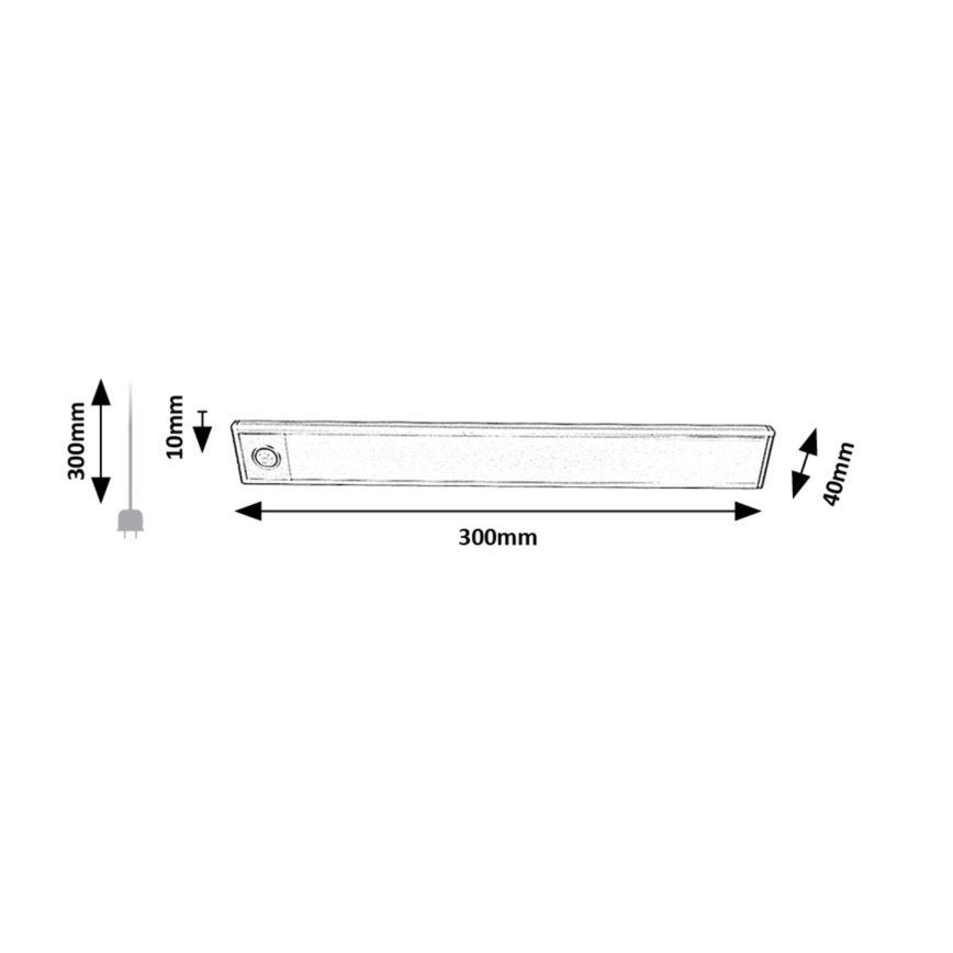 Rabalux - LED Under køkken cabinet rechargeable lys med sensor LED/2W/3,7V 4000K