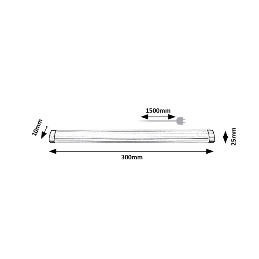 Rabalux - LED underskabslampe dæmpbar LED/3W/230V 4000K 30 cm