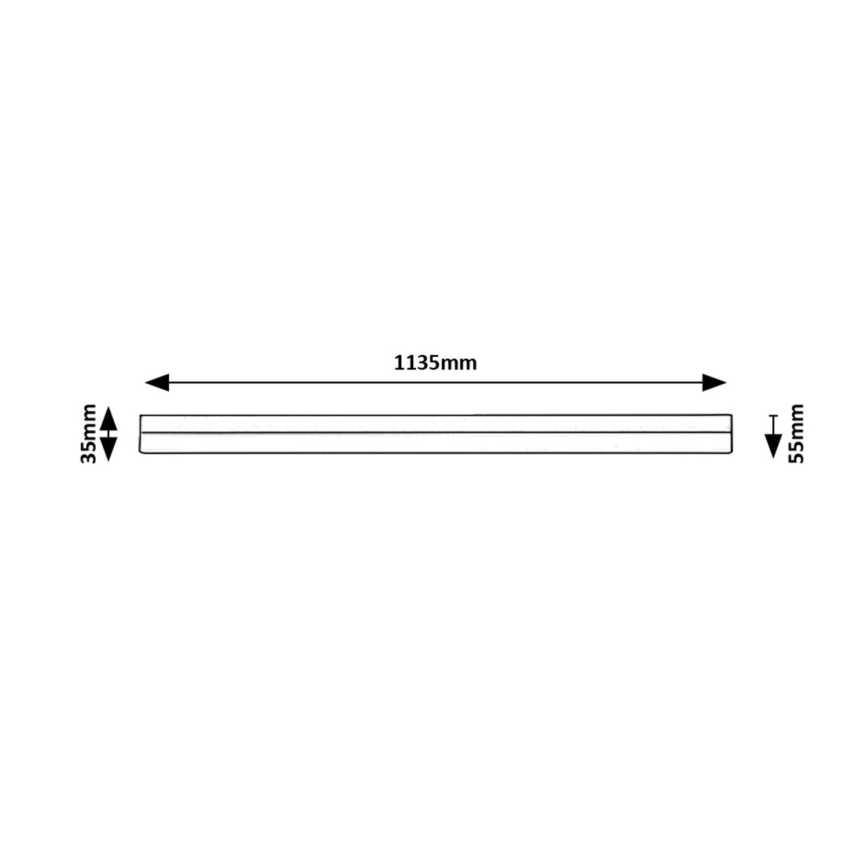 Rabalux - LED underskabslampe LED/24W/230V 4000K 113 cm sort