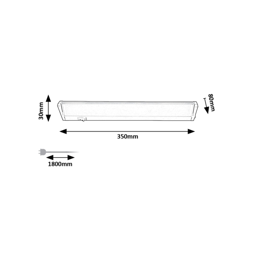 Rabalux - LED underskabslampe LED/5W/230V 4000K sølvfarvet