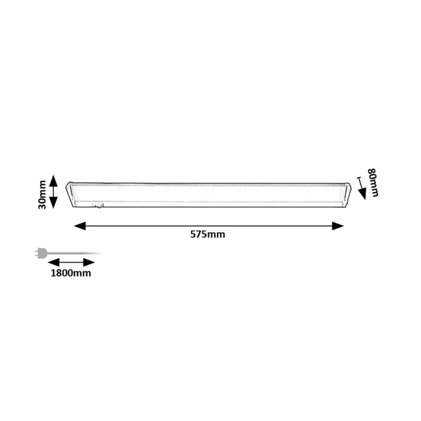 Rabalux - LED underskabslampe LED/10W/230V 4000K 57 cm hvid