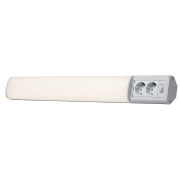 Rabalux - LED underskabslampe med 2 stikkontakter LED/15W/230V 4000K 70 cm hvid