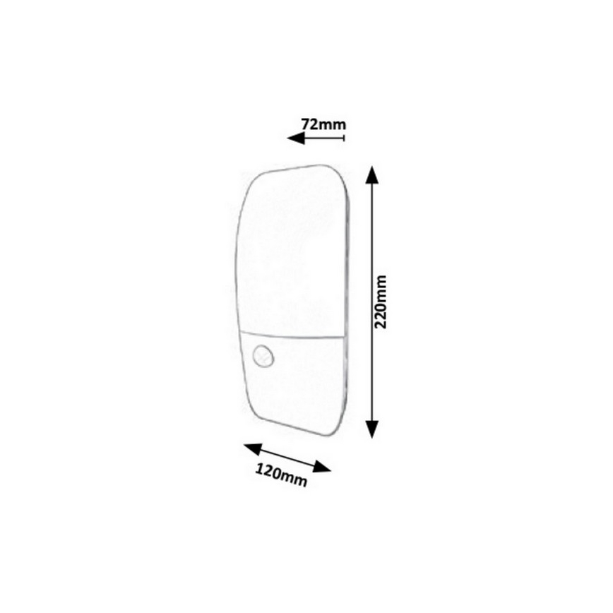 Rabalux - Udendørs LED væglampe med sensor LED/11W/230V IP54 4000K