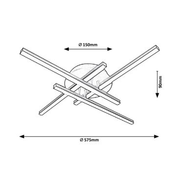 Rabalux - LED loftlampe 4xLED/25W/230V