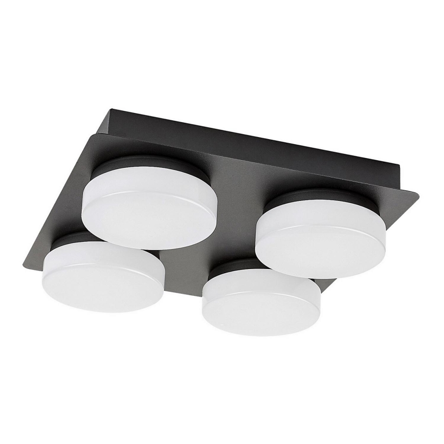 Rabalux - LED loftlampe til badeværelse 4xLED/5,2W/230V IP44 sort