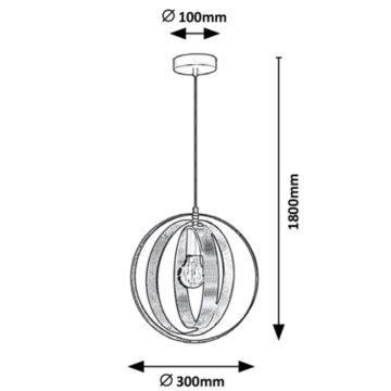 Rabalux - Pendel 1xE27/60W/230V