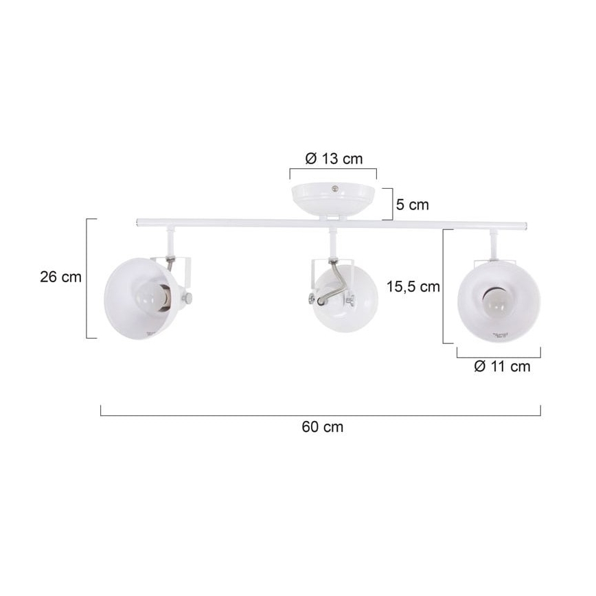 Reality - Spotlampe GINA 3xE14/40W/230V hvid