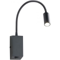 Redo 01-1194 - LED Fleksibel lille lampe HELLO LED/3W/230V sort