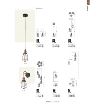 Redo 01-1303 - Lysekrone i en snor THARU 5xE27/42W/230V