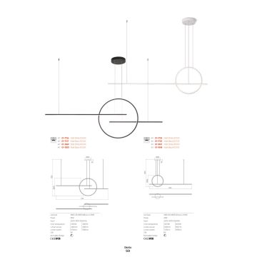 Redo 01-1736 - LED pendel dæmpbar GIOTTO LED/56W/230V hvid