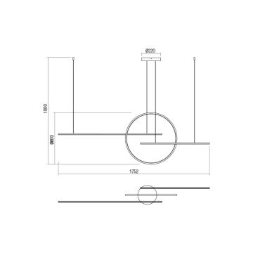 Redo 01-1736 - LED pendel dæmpbar GIOTTO LED/56W/230V hvid