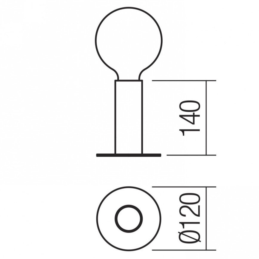 Redo 01-2130 - Bordlampe m. touch-funktion RIVET 1xE27/42W/230V guldfarvet