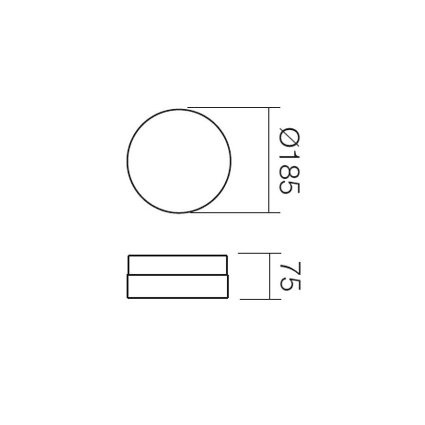 Redo 01-237 - Loftlampe TEO 1xE14/28W/230V diameter 18,5 cm