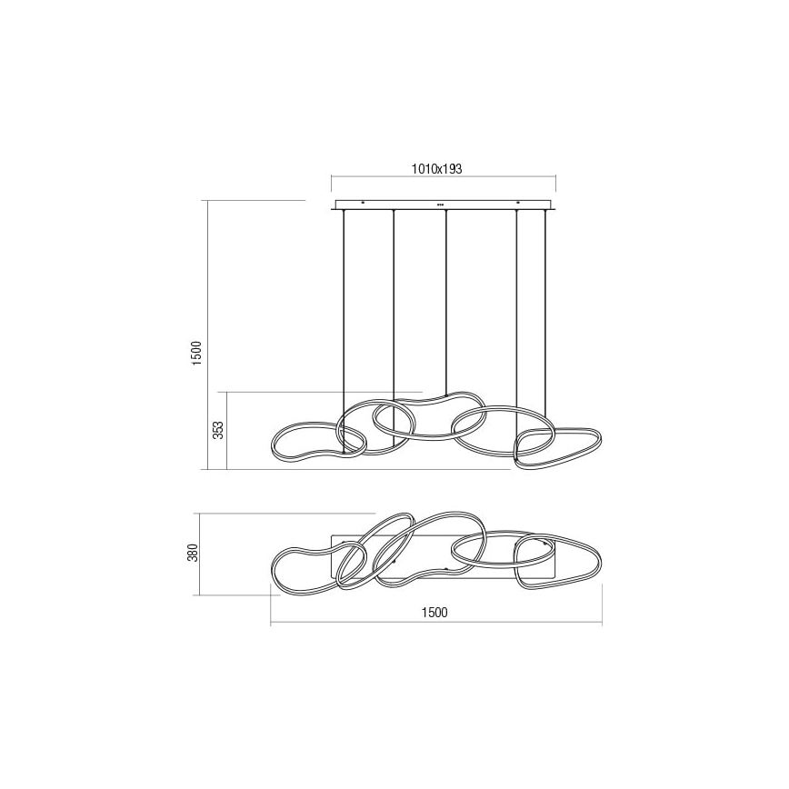 Redo 01-2599 - LED pendel dæmpbar BIAS LED/108,6W/230V 3000K sort