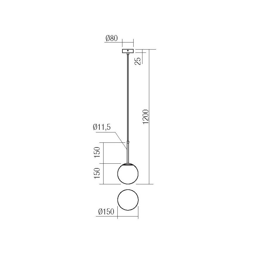 Redo 01-2623 - Pendel NIVA 1xE14/28W/230V