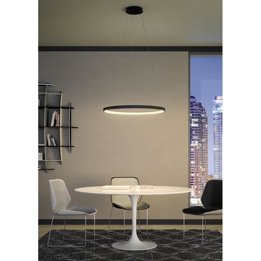 Redo 01-2677 - LED pendel dæmpbar ICONIC LED/60W/230V diameter 78 cm sort