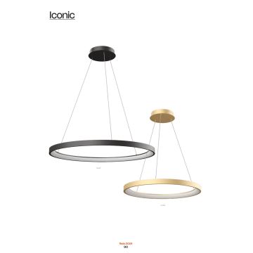 Redo 01-2677 - LED pendel dæmpbar ICONIC LED/60W/230V diameter 78 cm sort