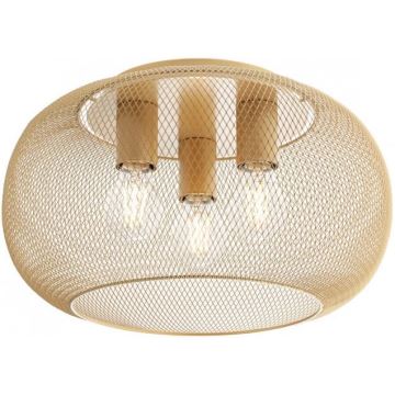 Redo 01-3139 - Loftlampe CROKET 3xE27/42W/230V diameter 40 cm guldfarvet