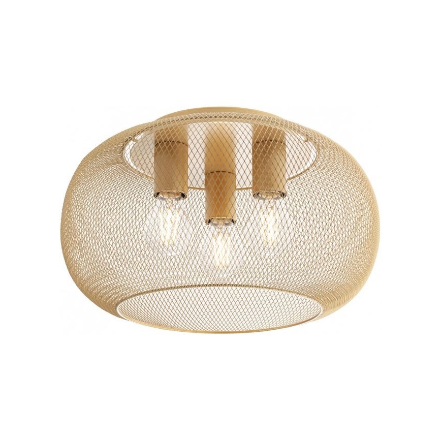 Redo 01-3139 - Loftlampe CROKET 3xE27/42W/230V diameter 40 cm guldfarvet