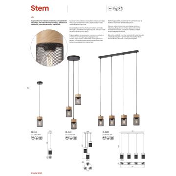 Redo 01-3143 - Pendel STEM 4xE27/42W/230V