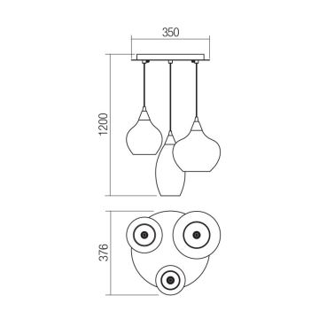 Redo 01-3192 - Pendel TANNER 3xE14/28W/230V