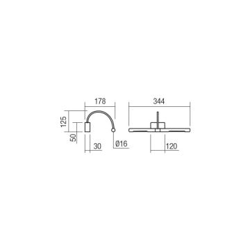 Redo 01-3464 - LED gallerilampe KENDO LED/6W/230V 34,4 cm CRI 92 hvid