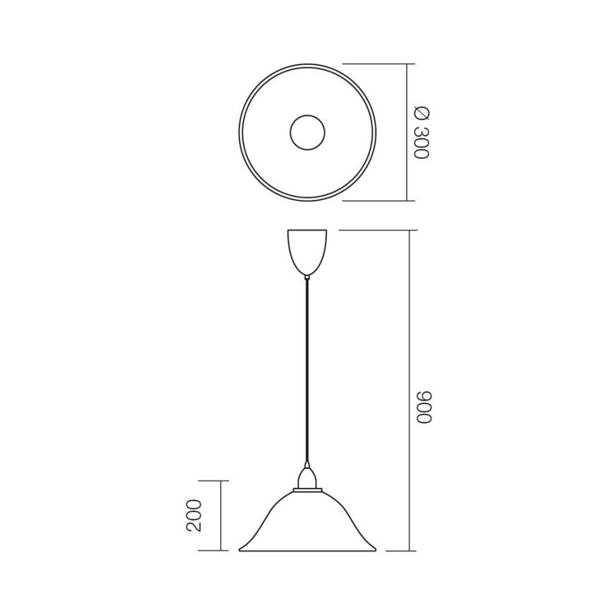 Redo 05-364 - Pendel VIRGINIA 1xE27/42W/230V hvid