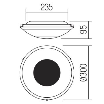 Redo 05-898 - LED loftlampe i krystal RA LED/12W/230V diameter 30 cm sølvfarvet