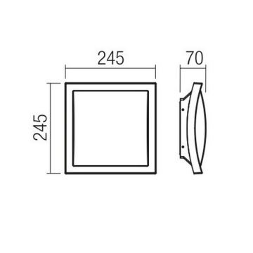 Redo 90008 - Udendørs LED loftslampe TALLIN LED/21W/230V IP54