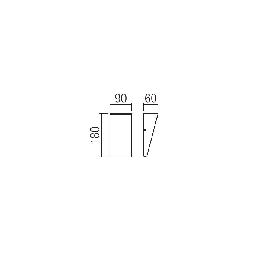 Redo 90019 - LED Udendørs væglampe TOKYO LED/12W/230V 3000K IP54 grå