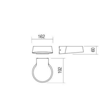 Redo 90046 - Udendørs LED væglampe PHASER LED/12W/230V IP54