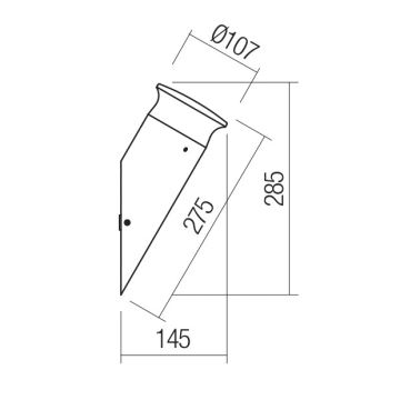 Redo 90073 - Udendørs LED væglampe ALGON LED/9W/230V IP65 sort