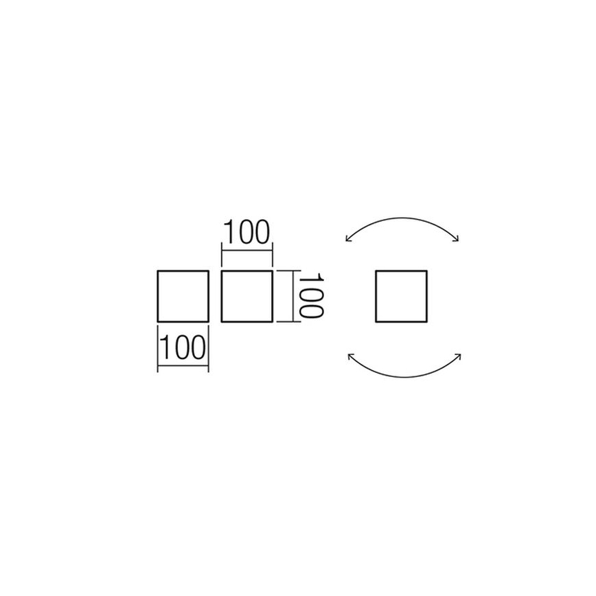 Redo 90173 - Udendørs LED væglampe VARY 2xLED/6W/230V 3000K IP54 antracit