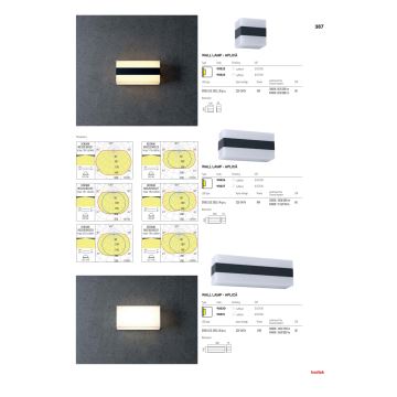 Redo 90326 - LED Udendørs væglampe KODIAK LED/8W/230V IP65 hvid/sort