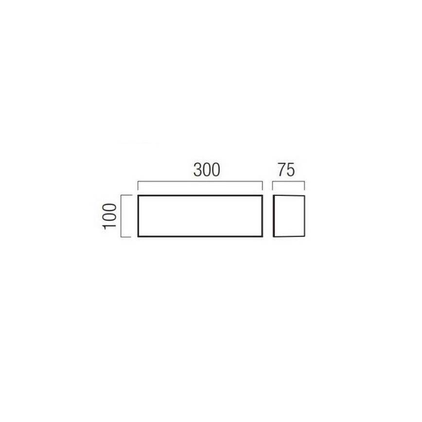 Redo 90330 - LED Udendørs væglampe KODIAK LED/12W/230V IP65 hvid/sort