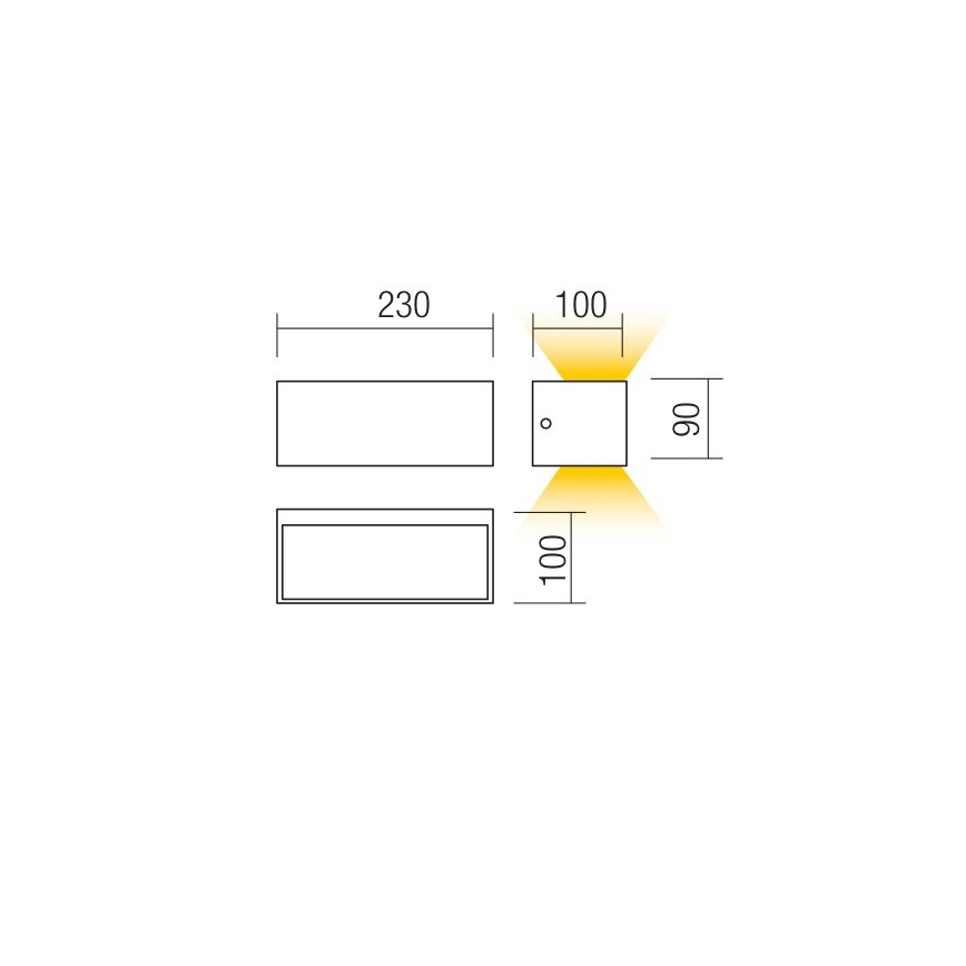 Redo 90373 - LED Udendørs væglampe LAMPRIS LED/13W/230V IP65 hvid