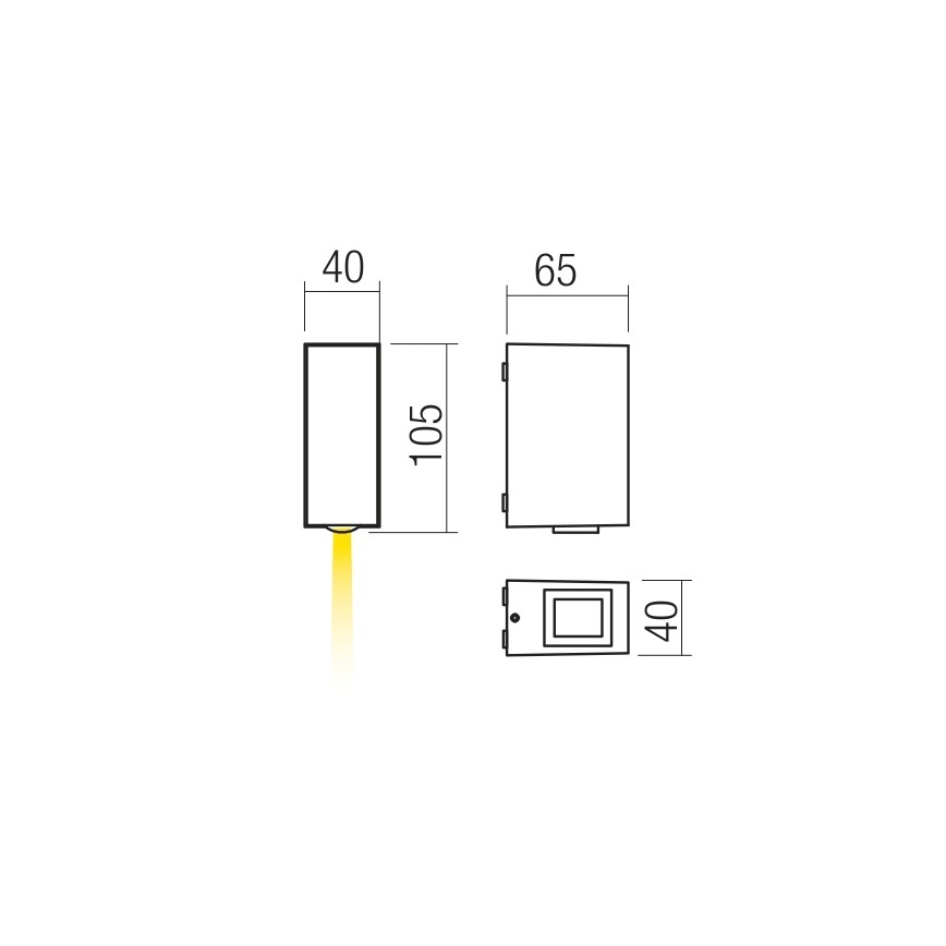 Redo 90417 - LED Udendørs væglampe ACE LED/3,36W/230V 3000K IP54 brun