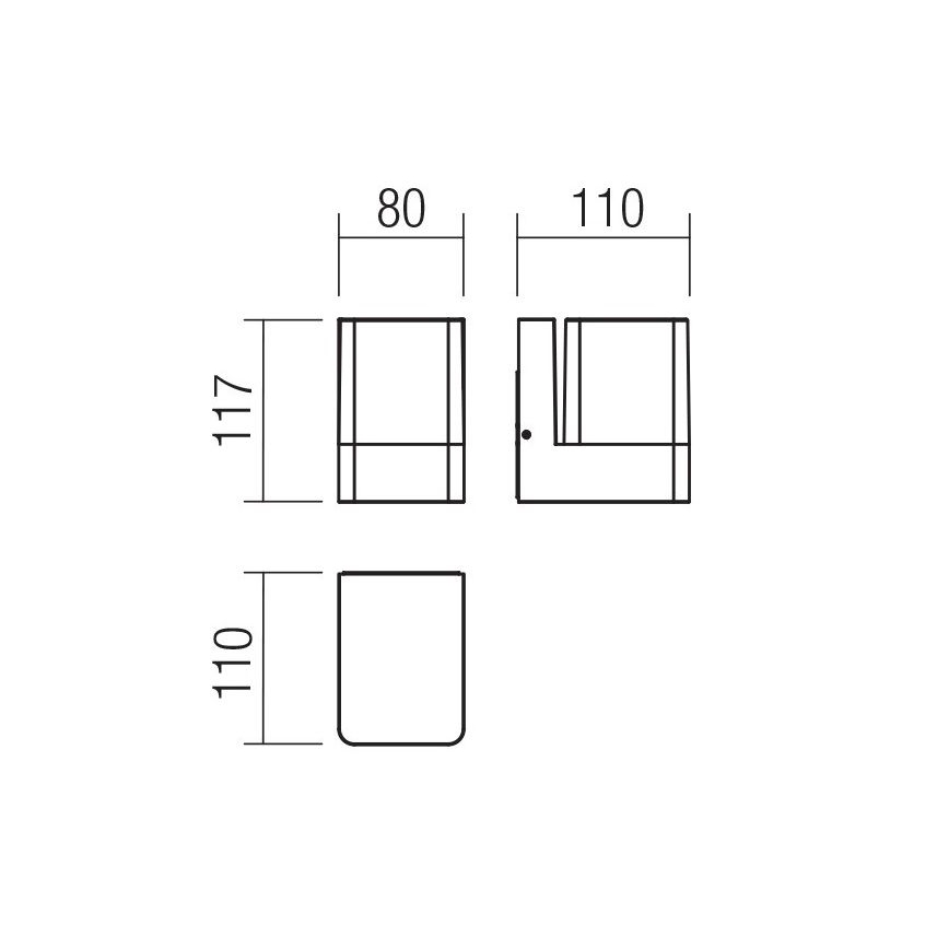 Redo 90489 - Udendørs LED væglampe TOK LED/9,4W/230V IP44 antracit