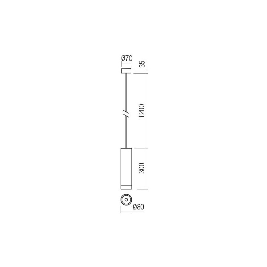 Redo 90571 - Udendørs LED pendellampe KLOU LED/9W/230V IP54 antracit