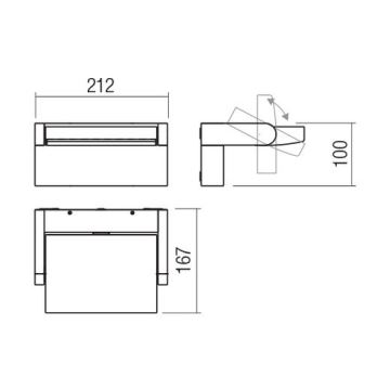 Redo 90584 - Udendørs LED væglampe FLIP LED/20W/230V CRI 90 3000K IP54 antracit