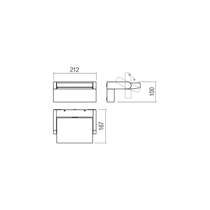 Redo 90584 - Udendørs LED væglampe FLIP LED/20W/230V CRI 90 3000K IP54 antracit