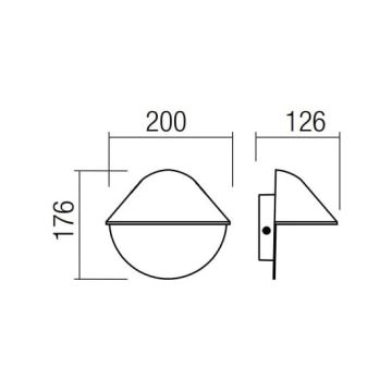 Redo 9496 - Udendørs LED væglampe PACMAN LED/8W/230V IP44 antracit