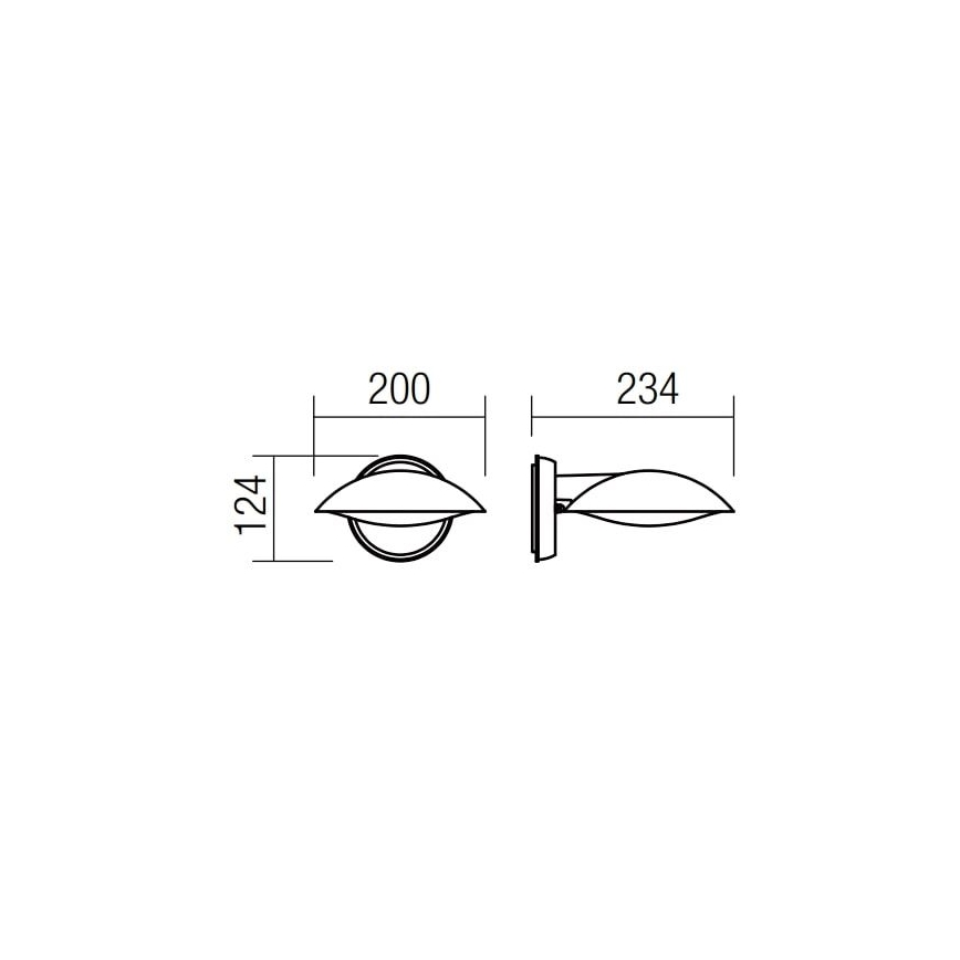 Redo 9617 - Udendørs LED væglampe CAPP LED/12W/230V IP54 antracit