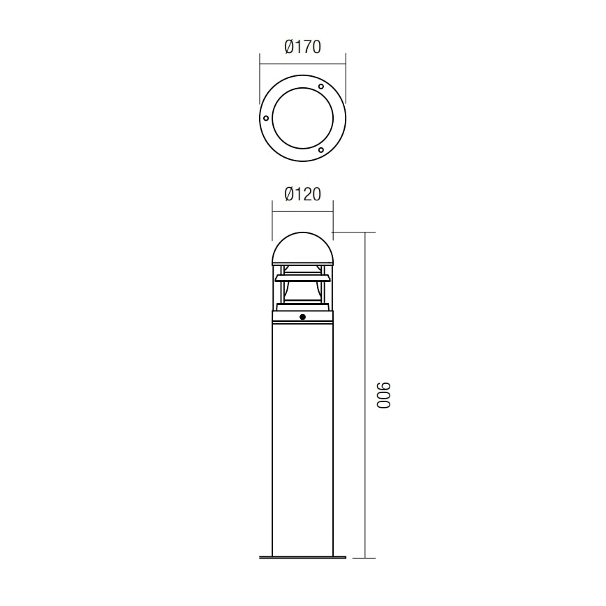 Redo 9946 - Udendørslampe ARGO 1xE27/42W/230V IP54 brun