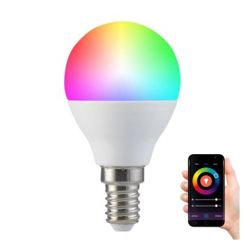 RGB LED-pære dæmpbar G45 E14/5,5W/230V 3000-6500K Wi-fi Tuya